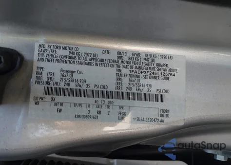 2014 Ford Focus Se from USA, damaged, VIN 1FADP3F24EL125764